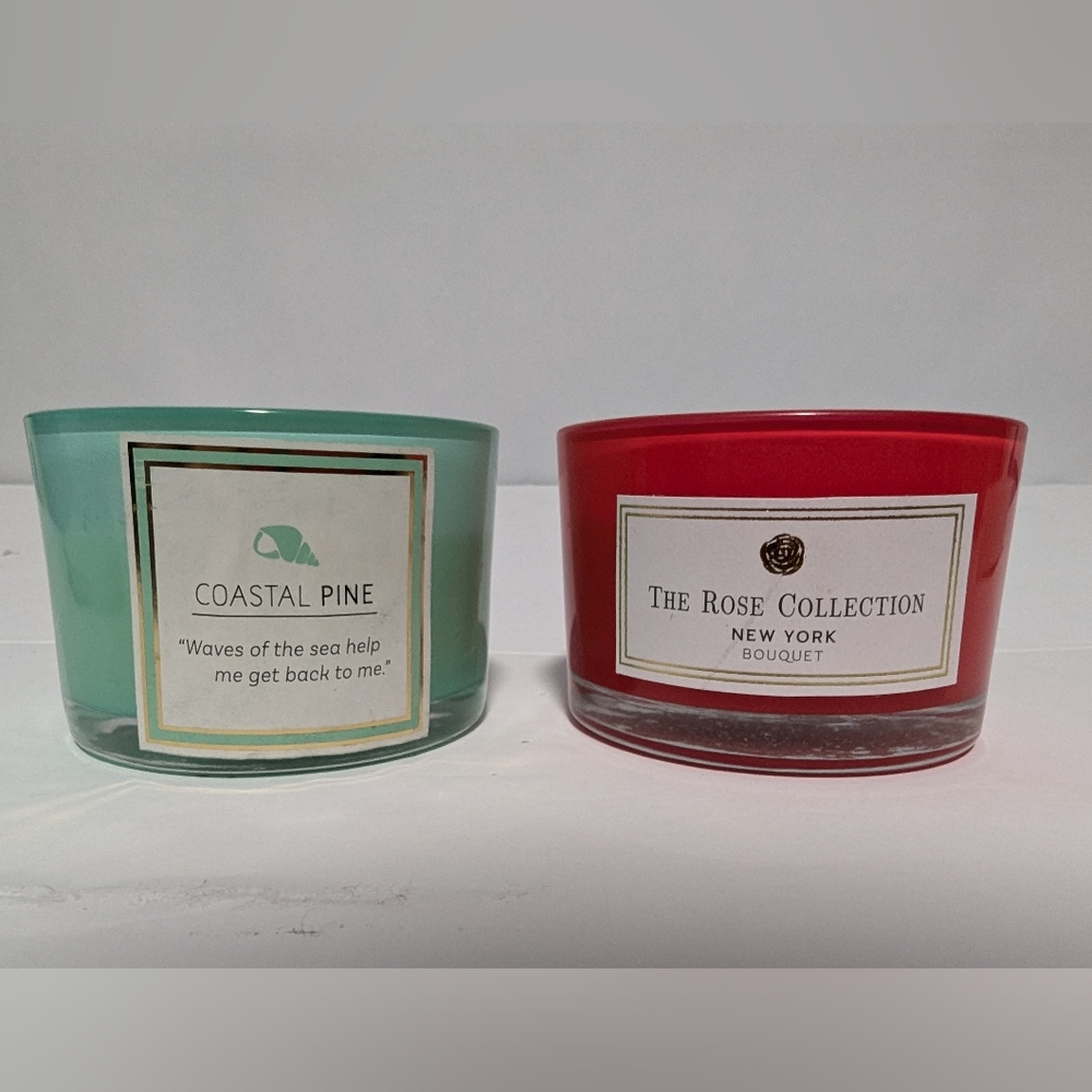 (Set2 )New York The Rose Collection/ Coastal Pine candle set brand new